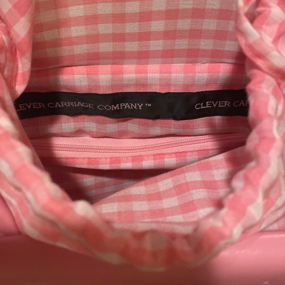 Clever Carriage Company-wicker & leather trim handbag - Picture 3 of 6